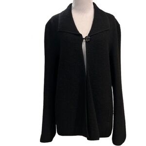 Vintage Wool Sweater Jacket Dark Academia Witchy Classic Minimalist Warm Size L